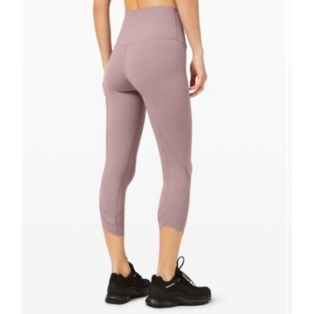 Lululemon Wunder Under High-Rise *Roll Down Scallop Full-On Luxtreme 23" Sz 4